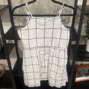 Tilly's White and Black Plaid Dress